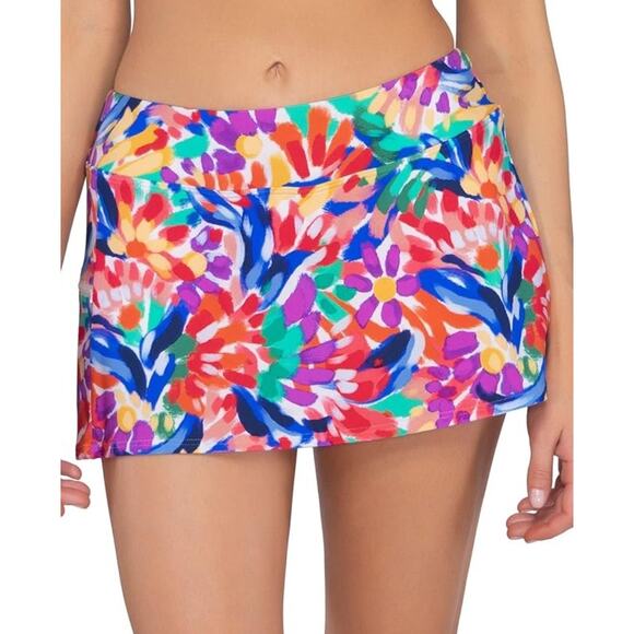 Sunsets Sporty Swim Skirt, Living Color, 16 - Picture 1 of 3